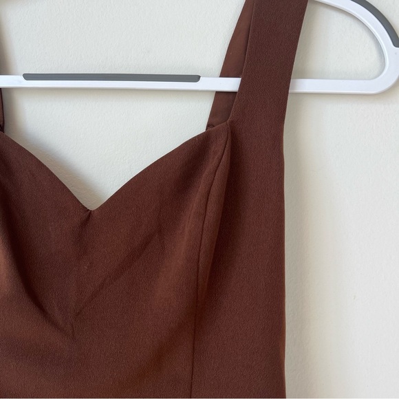 Abercrombie Sweetheart Neckline Corset Tank Top Chocolate Brown - Picture 3 of 6